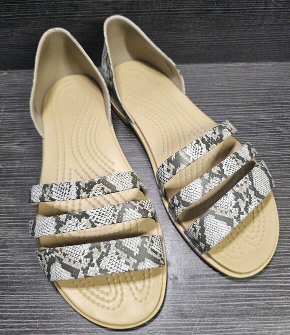 CROCS Shoes - Crocs Sandals Womens 7 Tulum Slide Open Toe Comfort Casual Flats Slip On
